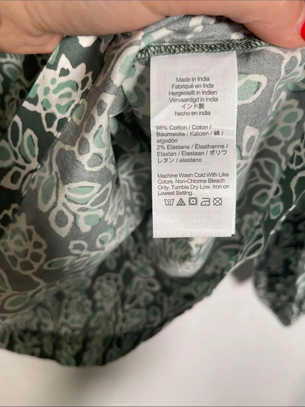 J. CREW WOMENS GREEN FLORAL BLOUSE TOP NEW SMALL CI019